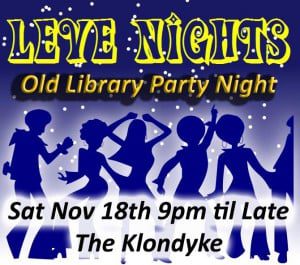 leve nights library party poster